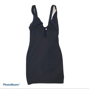 Black Low Plunge Dress